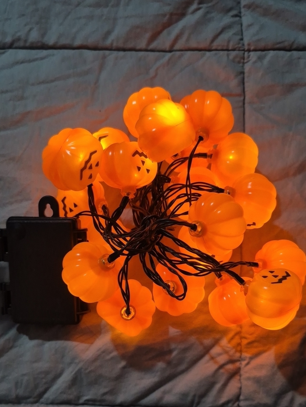 Halloween Pumpkin String Lights - Orange LED Party Decor